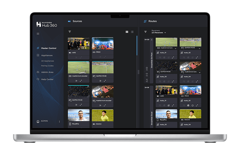 Haivision hub 360 - cloud-based master control solution